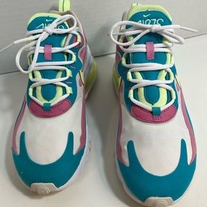 Nike Women Air Max 270 React Pastel Barely Volt Running Shoe CW7015-100 Sz 8.5